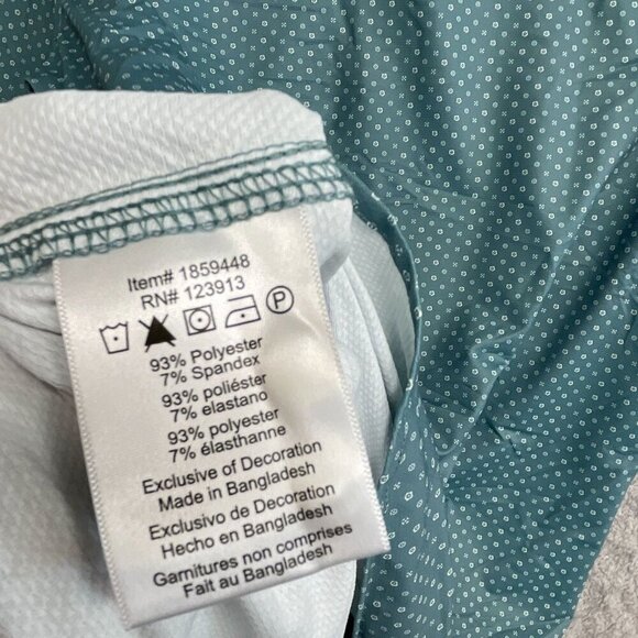 NWOT Jachs New York Men's M Blue Patterned Short Sleeve Shirt - Picture 7 of 9